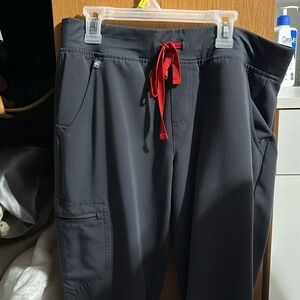 Charcoal grey figs jogger scrub pants